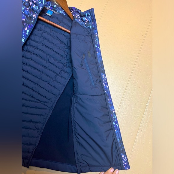 💙4 for $10💛 Eddie Bauer First Ascent Stormdown 800 Down Puffer Vest Blue/Purple - Picture 7 of 8